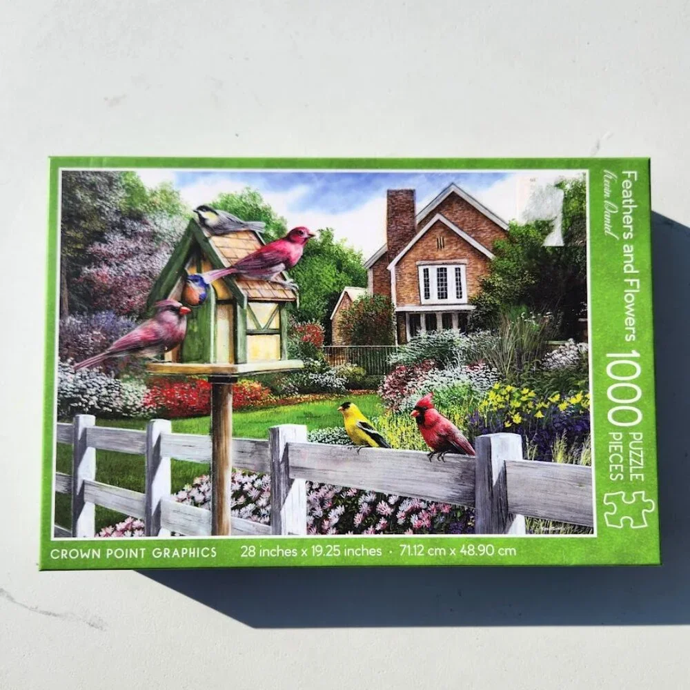 Feathers and Flowers 1000 Piece Jigsaw Puzzle Kevin Daniel Wild Birds Puzzle wit